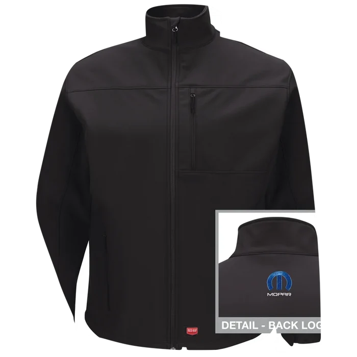 Red Kap® Mopar Men's Deluxe Soft Shell Jacket - DWR Finish - 3145BK