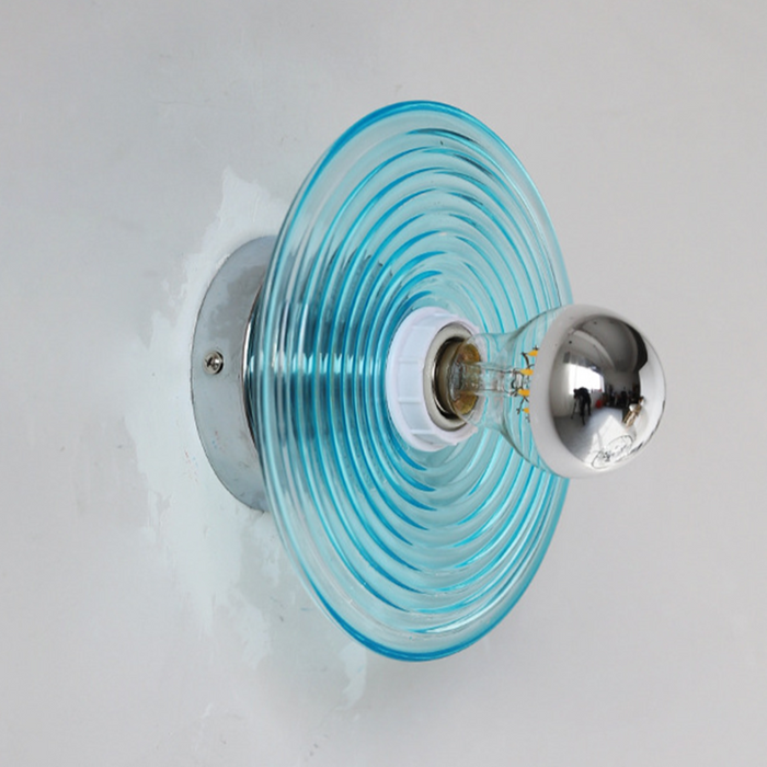 Rigged Colored Glass Disk Wall Lamp-Letifly Lights and Decor
