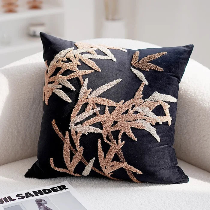 textured neutral throw pillow cover tufted cotton decorative cushion