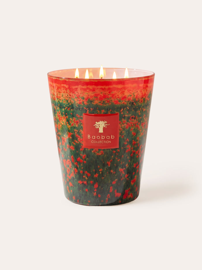 SCENTED CANDLE ARTY FLOWERS POPPIES MAX 24