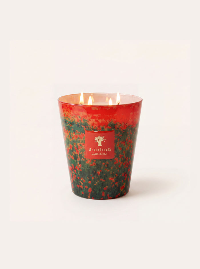 SCENTED CANDLE ARTY FLOWERS POPPIES MAX 16