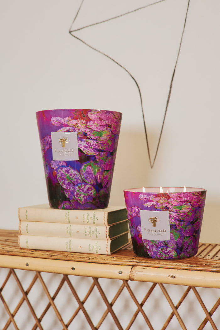 SCENTED CANDLE ARTY FLOWERS WATER LILY