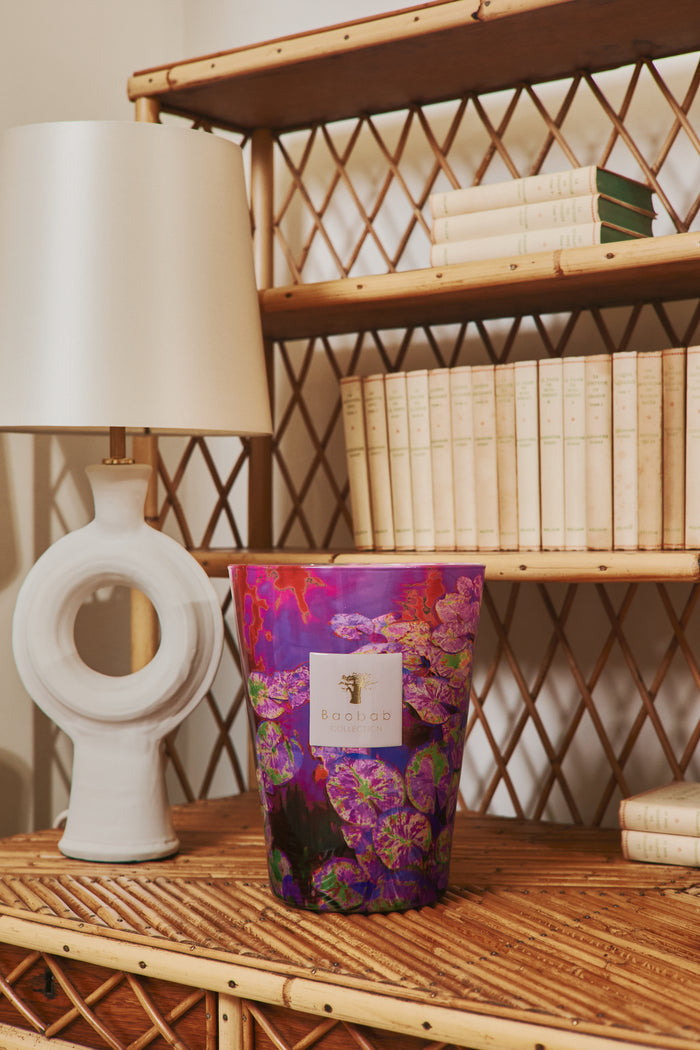 SCENTED CANDLE ARTY FLOWERS WATER LILY
