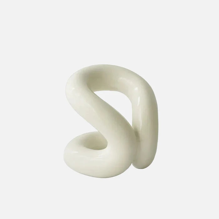 sculpted knot ceramic holder for vanity, bathroom and home decor