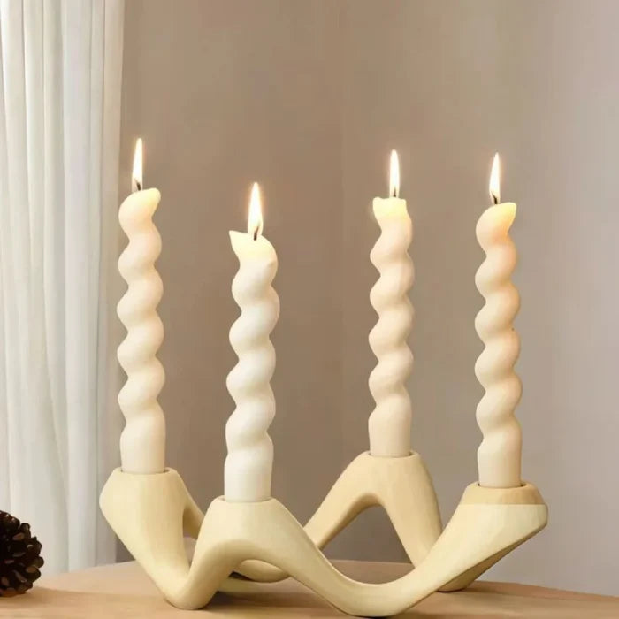 Serpentine Ceramic Candelabra-Letifly Lights and Decor