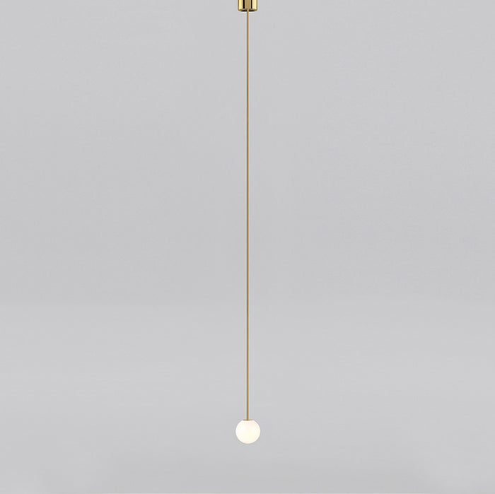 gold Single Globe Brass Pendant