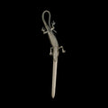 Image of the Michael Michaud Skink Letter Opener on a black background