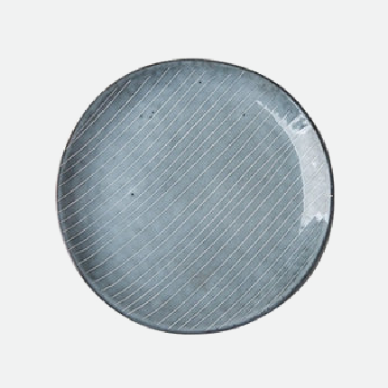 Japanese ceramic porcelain kiling glaze blue dinner plates luxury high quality