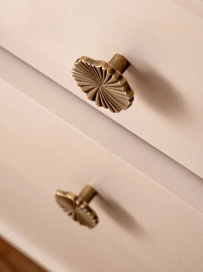 SBrass Cabinet Pulls Cup Flat Vintage Drawer Pulls Kitchen Cupboard Bathroom Dresser Cabinet Knob Hardware Antique Brass Handles-Letifly Lights and Decor