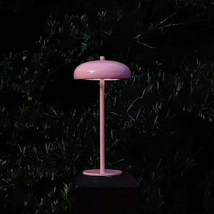 Rechargeable LED table lamp with touch dimmer portable bedside night light dome design