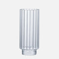 ribbed tall glass borosilicate clear drinkware for cocktails juice water