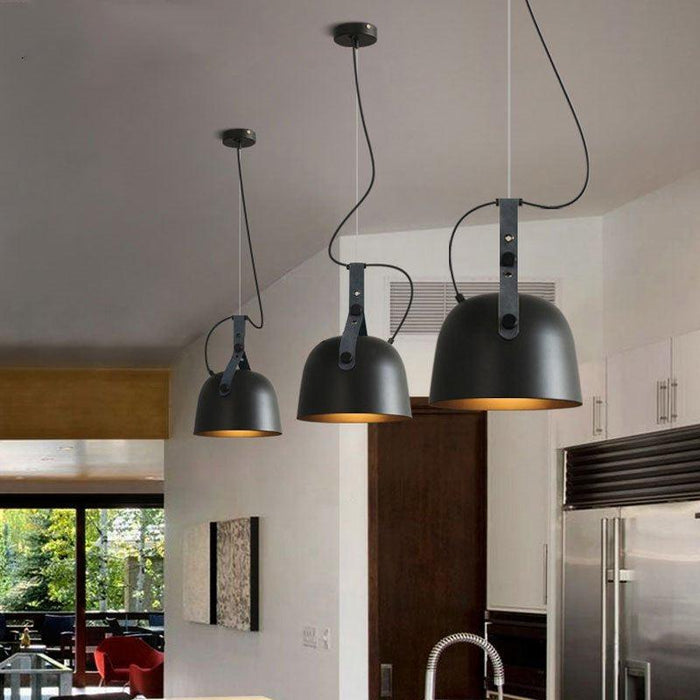 Sonoma Metal & Leather LED Pendant Light