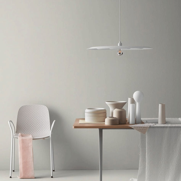 Minimalist Gray and White Pendent Lamp Ceiling Light Chandelier