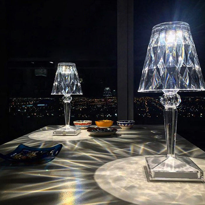 Round Crystal Desk Lamp