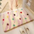 VIKAMA Candy Color Clash Floor Mat Soft Skin Non-Slip Room Entry Foyer Living Room Multi-Scene Wave Color Dots Ins Style Decor-Letifly Lights and Decor