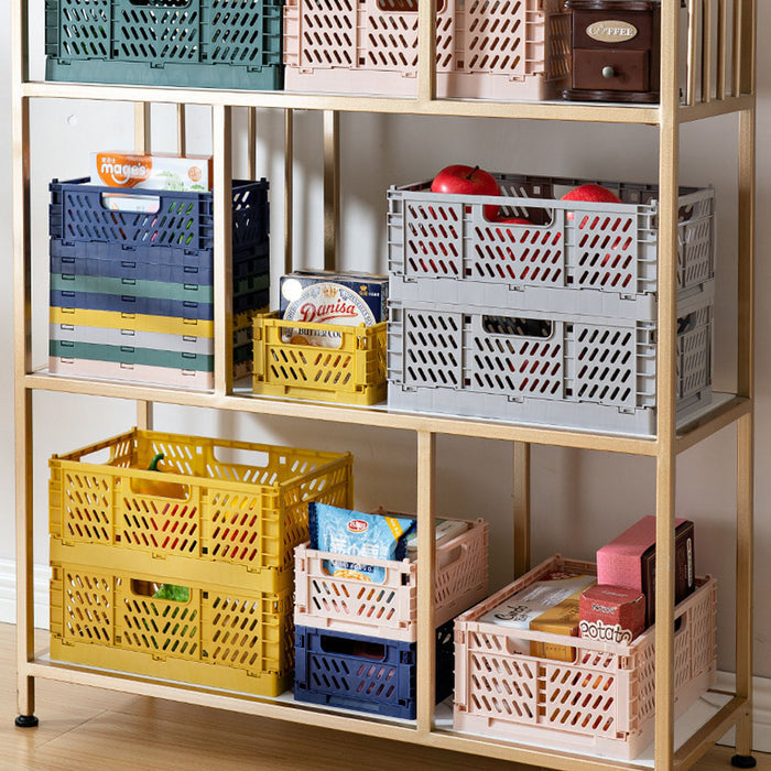 rectangle Collapsible plastic bins colorful storage boxes
