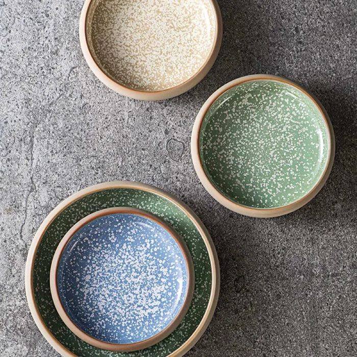 KINGLANG 1pcs 3Colors Creative Kiln Glaze Ceramic Plate Japanese Sushi Sashimi Plate Dish Salad Plate-Letifly Lights and Decor
