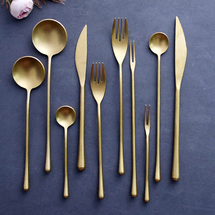Gold Stainless Steel Dinnerware Set
