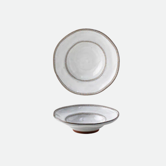 Stitch Row Ceramic Bowl-Letifly Lights and Decor