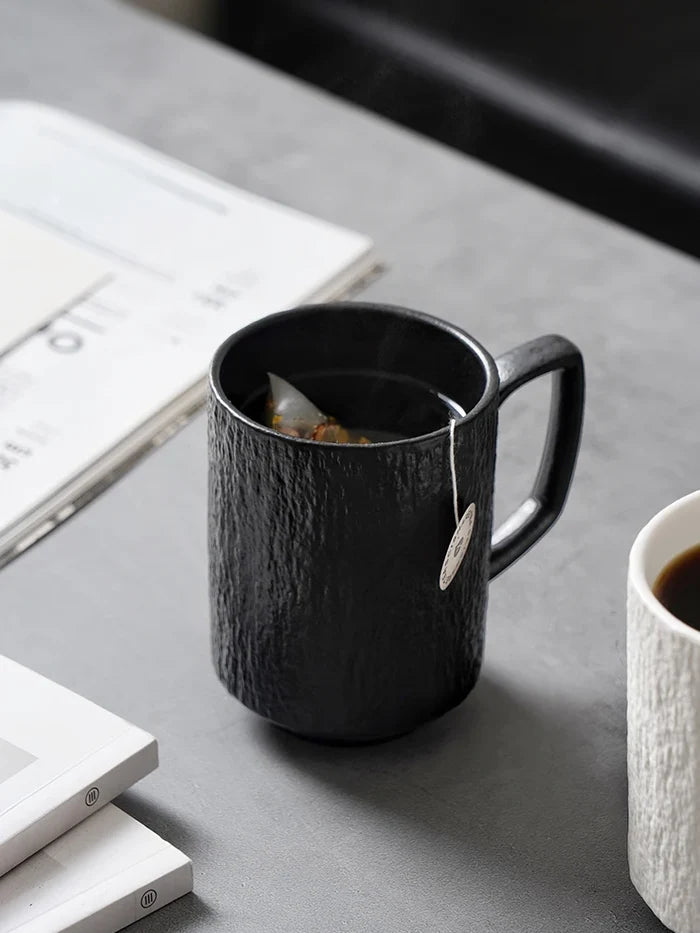Simple ceramic mug frosted home couple cup office restaurant coffee cup Tea cup large capacity retro Mug-Letifly Lights and Decor