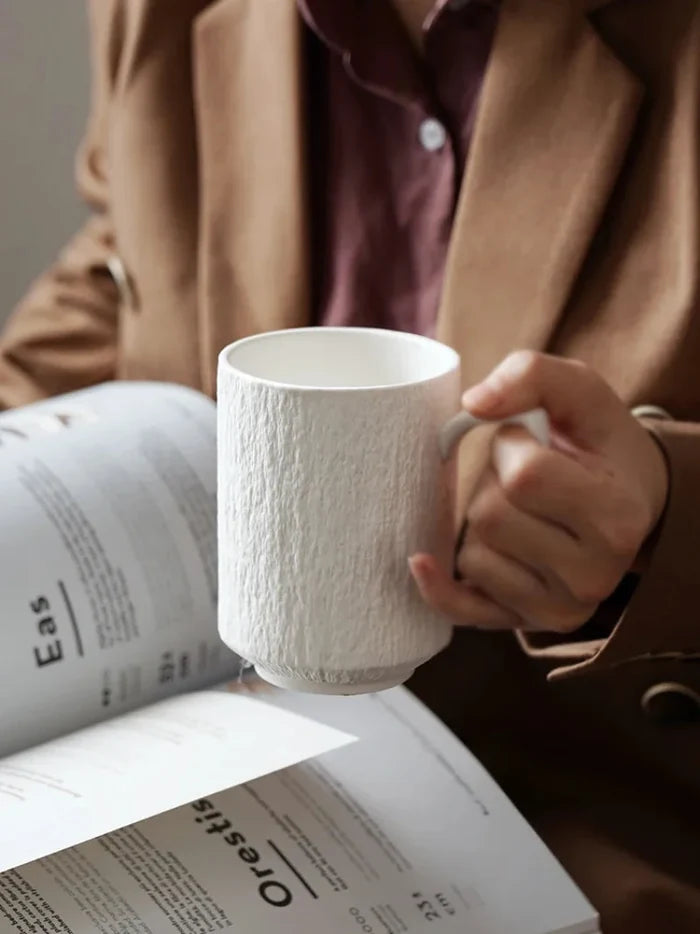 Simple ceramic mug frosted home couple cup office restaurant coffee cup Tea cup large capacity retro Mug-Letifly Lights and Decor