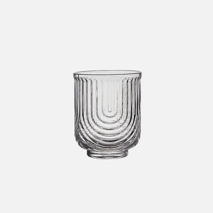 Vintage Glass Cup textured glass cups for hot and cold drinks borosilicate glass cups