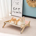 Cat window perch soft plush mount no-drill wood frame