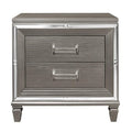 Tamsin Nightstand in Silver Grey Metallic 1616-4