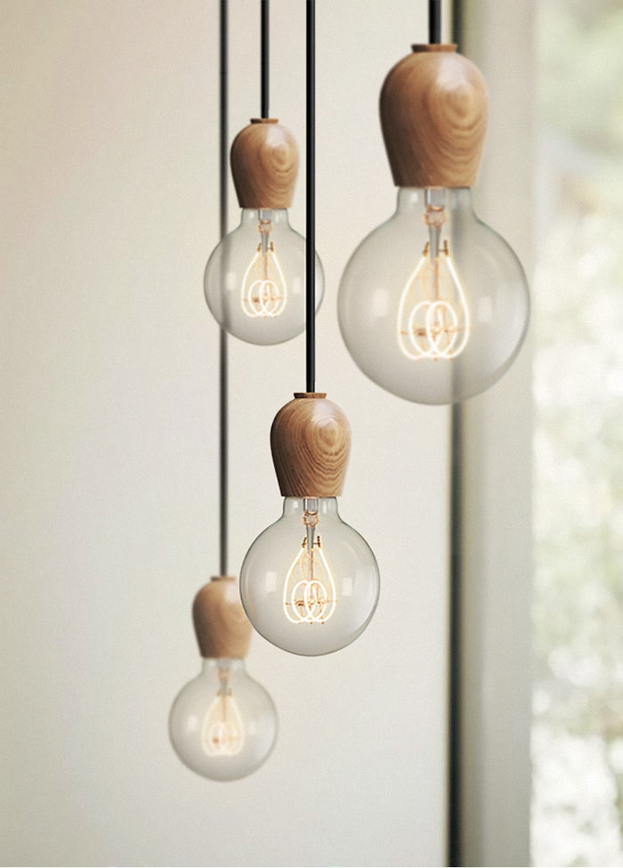 Wooden Retro Pendant Lamp