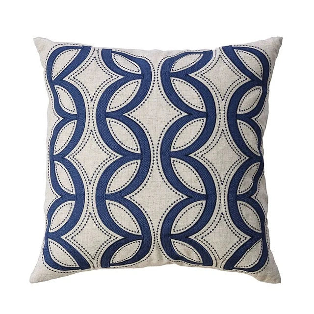 Teri Natural/Indigo 20" X 20" Pillow, Natural & Indigo (2/CTN)