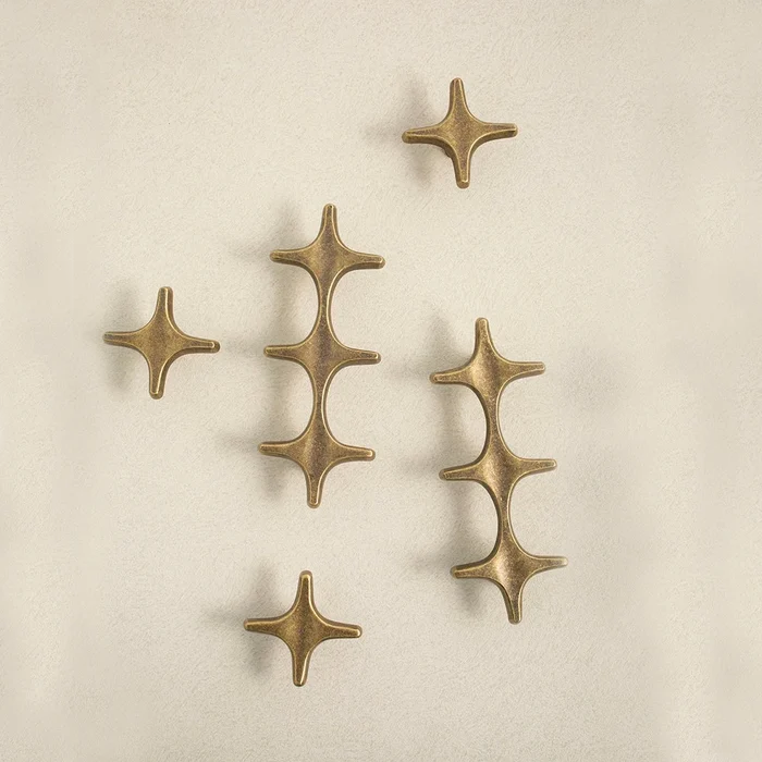 The Crossbeam Brass Knobs-Letifly Lights and Decor