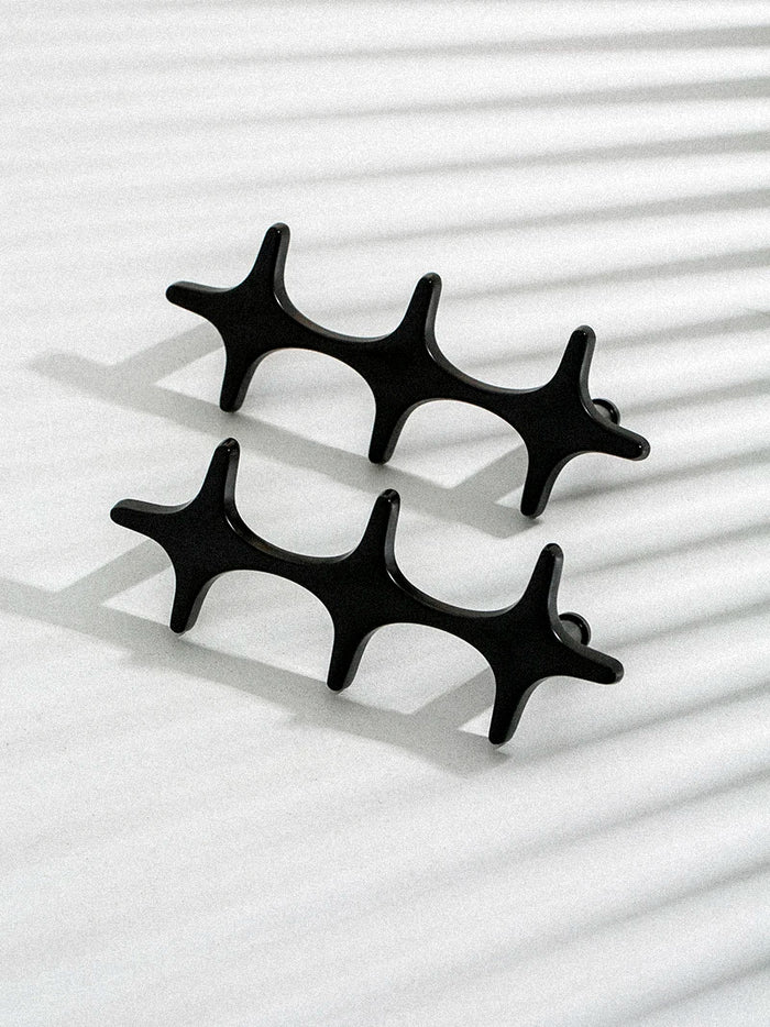 Letifly Lights & Decor - Crossbeam Brass Knobs - Sculptural Brass Cabinet Knobs Cross Shape Antique Gold Black Polished Chrome Hardware