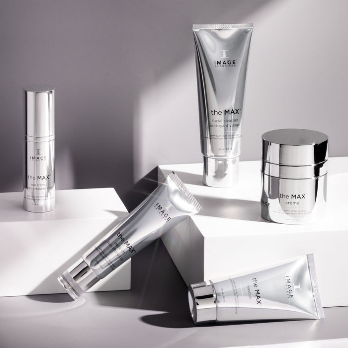 Full MAX product collection on grey background