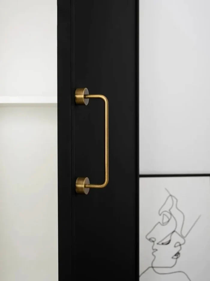 Antique Brass Furniture Handles with Backplate Wardrobe Kitchen Cupboard Cloakroom Bedside Cabinet Handle Bedroom Accessories-Letifly Lights and Decor