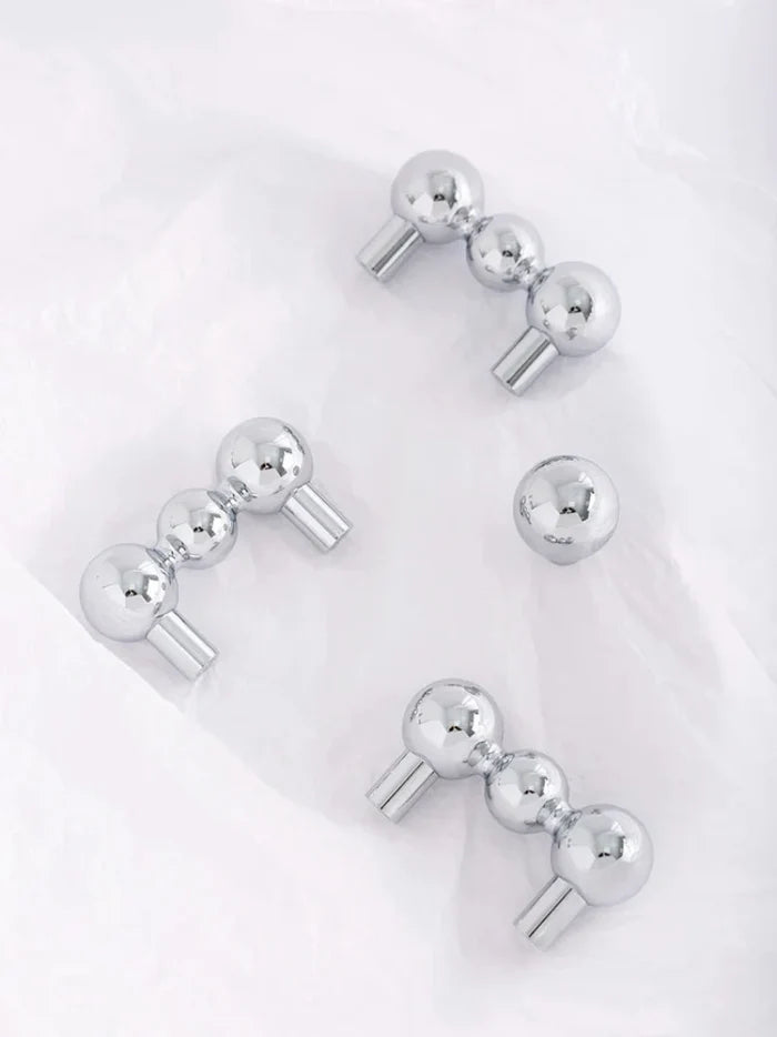 Furniture Handles Bedroom Brass French Silver Wardrobe Door Handle Cabinet Door Shoe Cabinet Drawer Kitchen Brass Small Handles-Letifly Lights and Decor