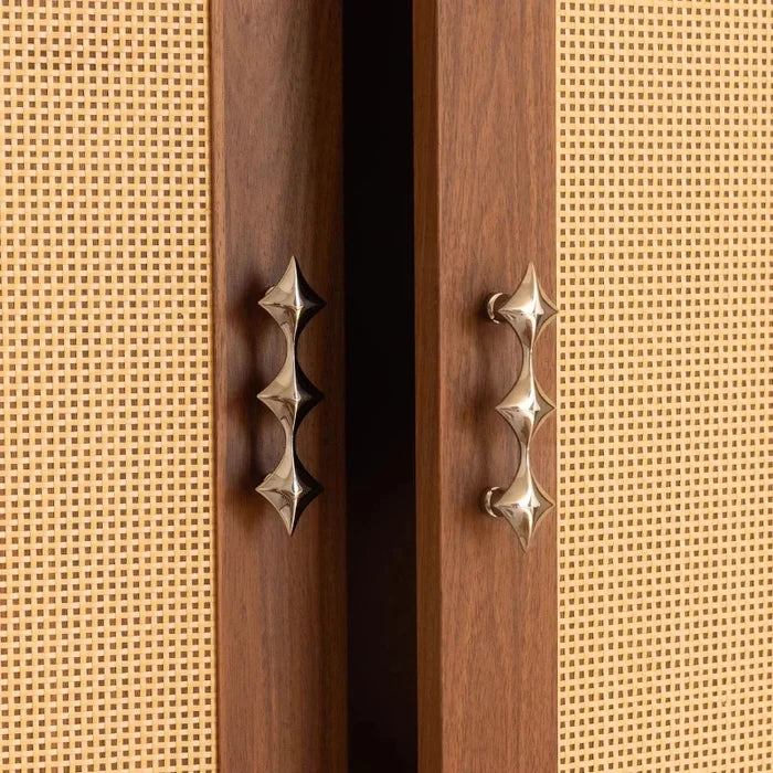 Letifly Lights & Decor - Nova Cabinet Pull - Solid Brass Cabinet Handle Polished Titanium Silver Star Pull Hardware