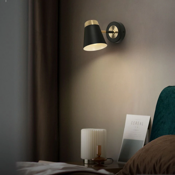 Luxury LED Warm White Light Color in Black and Golden Wall Lamp