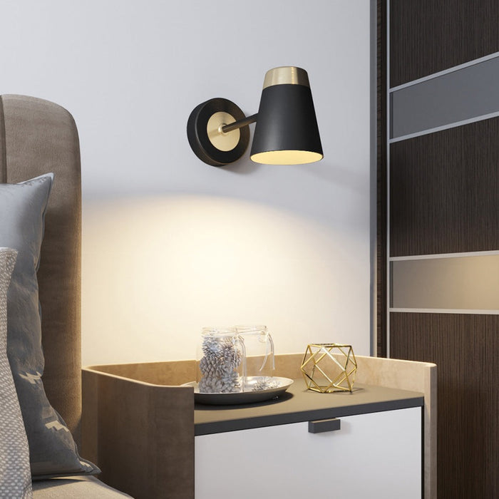 Luxury LED Warm White Light Color in Black and Golden Wall Lamp