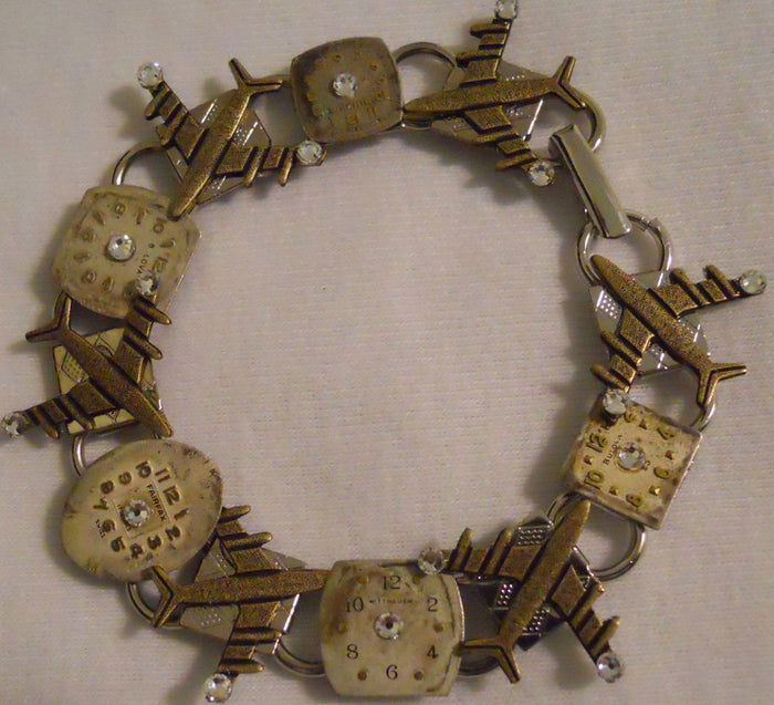 "Time Flies" Link Bracelet