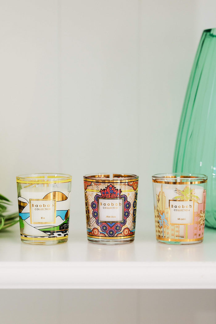 TRIO TRAVEL CANDLES RIO-MEXICO-MIAMI - BAOBAB COLLECTION