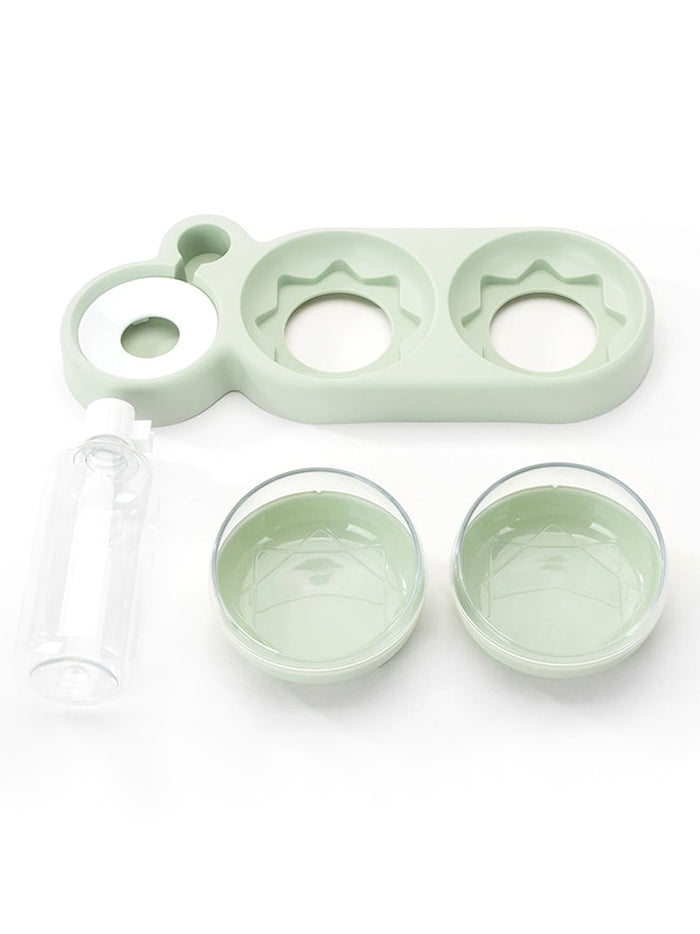 Triple Cat Bowl with Automatic Water Feeder