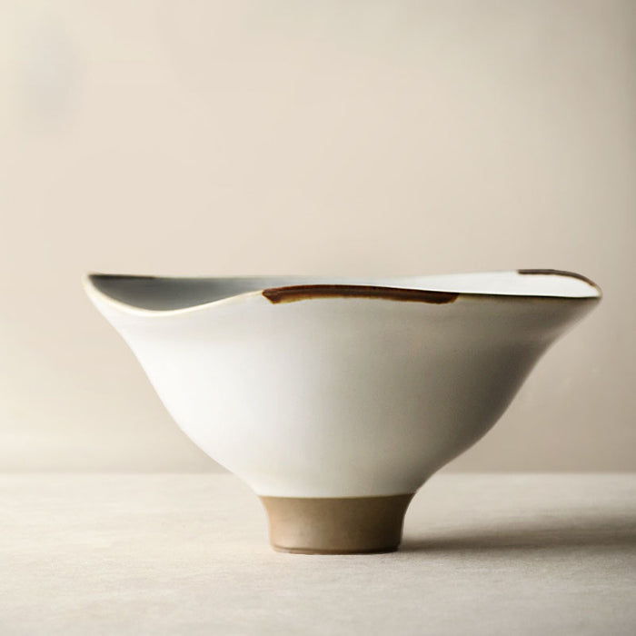 Round Petal Petal Edge Design Japanes Soup Bowl