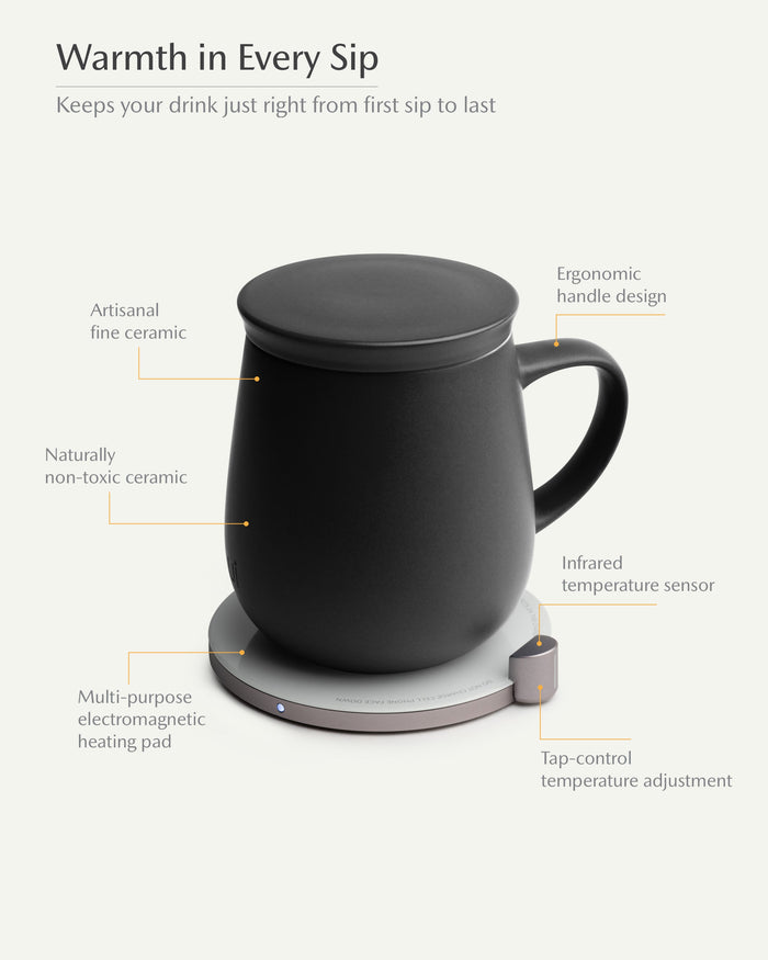 Ui Self-heating Mug Set - Inkstone Black-Letifly Lights and Decor