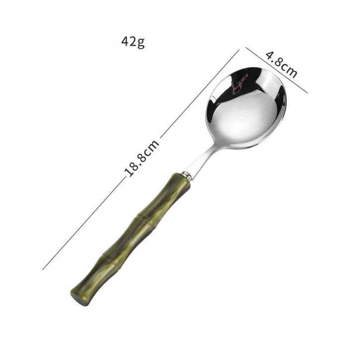 Green / Round Spoon