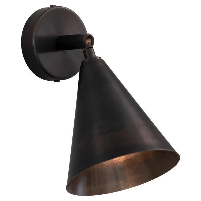 Vetra Cone Copper Wall Sconce copper cone wall sconce adjustable modern black gold LED bedside lamp
