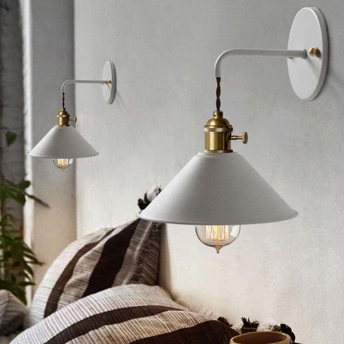 Vintage Farmhouse Colored Metal Wall Lamp-Letifly Lights and Decor