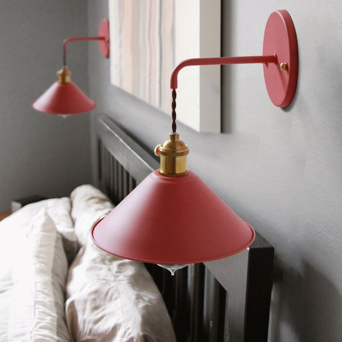 Vintage Farmhouse Colored Metal Wall Lamp-Letifly Lights and Decor
