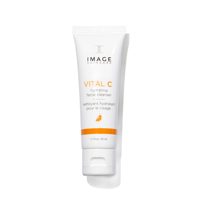 Tube of Image Skincare Vital C facial cleanser on a white background