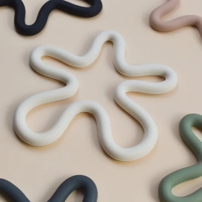 wave silicone heat resistant coaster non-slip pot holder modern kitchen mat