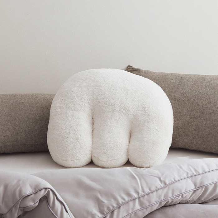 Letter Wavy Shape Plush Texture Multipurpose Pillows